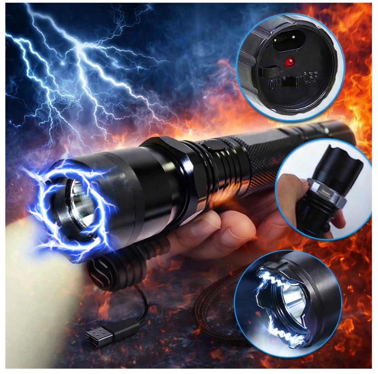 Linterna Multifuncion Recargable Teiser